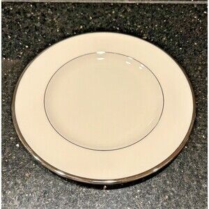 Lenox Montclair B 501 Bread Butter Plate; Ivory with Platinum Trim: 4 available